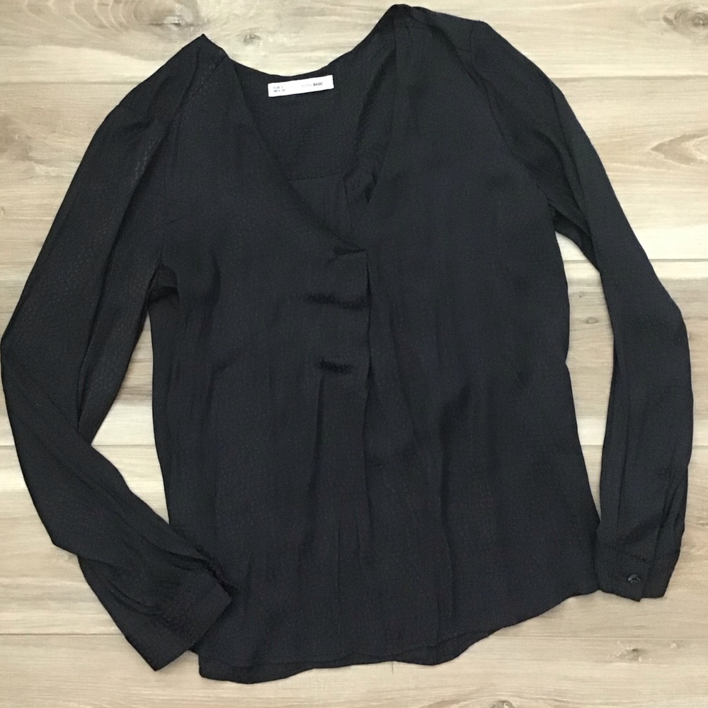 SFER Basic Long Sleeve Silky Blouse S